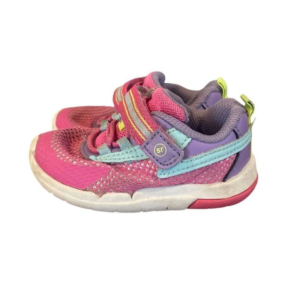 Stride Rite SRT Ian Pink Multi 4.5 Shoes Sneakers Sensory Response Walking